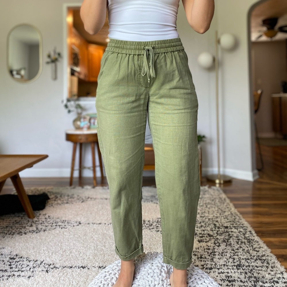 J. Crew paper bag linen pants